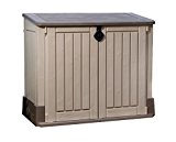 Keter 17197253 Aufbewahrungsbox Woodland, Kunststoff, Beige/Light Maroon