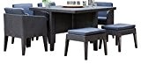Keter Dining Set, Columbia, 7-teilig, graphit, 56x54x68 cm, 17204121