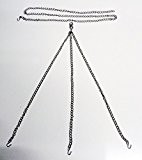Kettensatz + Seilwirbel für Grill bis Ø 70 cm mit Hacken für runde Grillroste und Dreibein aufstellungen