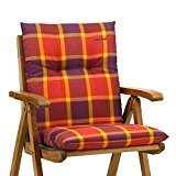 Kettler Gartenmöbel Auflagen für Niederlehner Sessel Dessin 022 in rot