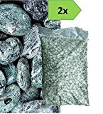 Kieselsteine Von Marmor grün Alpen - 2 Stück à 25 kg - Pebbles Steine Garten 20/50