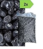 Kieselsteine Von Marmor schwarz Ebenholz - 2 Stück à 25 kg - Pebbles Steine Garten 25/40