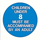 Kinder unter 8 Jahren müssen von einem Erwachsenen begleitet werden Pool Gesundheit & Sicherheit Schild