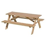 Kindersitzgarnitur aus Lärchen-Holz unbehandelt Tisch und Bank in Einem von Gartenpirat®