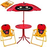 Kindersitzgruppe Kinder Gartenmöbel-Set Beetle - mit höhenverstellbarem Sonnenschirm