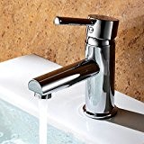 Kinse® Bad Mischbatterie Waschbecken Wasserhahn Waschtischarmatur Einhebelmischer Chrom