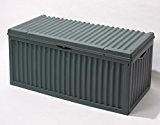 Kissenbox, Auflagenbox, Gartenbox, grün, 350L, 120x52x54cm