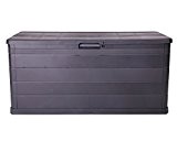 Kissenbox Auflagenbox Gartentruhe Terrassenbox Elegance schwarz abschließbar