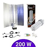 Kit Beleuchtung Energiesparlampe 200 W CFL Solux Blüte + Reflektor pearlpro