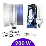 Kit Beleuchtung Energiesparlampe 200 W CFL Solux Wachstum + Reflektor pearlpro