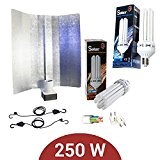 Kit Beleuchtung Energiesparlampe 250 W CFL Solux Wachstum + Blüte + Reflektor pearlpro