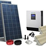 Kit solar Wohnmobil 300 W LUX Panel Inverter 1200 W 12 V Photovoltaik RV Caravan Polykristallin Bewässerung Außen Zellen off-grid Haus Energiesparend Lampen ...
