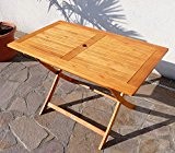 klappbarer Gartentisch Holztisch Tisch Klapptisch 120x70cm aus Eukalyptus wie Teak von AS-S