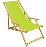 Klappliege pistazie Sonnenliege Relaxliege Strandstuhl Deckchair Buche natur klappbar 10-306 N