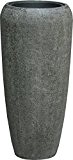 Kleine Vase - Leichtgefäß - Winterfest - D34cm / H75cm - Mit Einsatz - Material: Polystone - Farbe: Steingrau