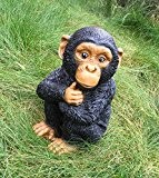 Kleines Affen-Baby sitzend Dekofigur Figur 31cm