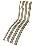 KMH®, Auflage für Relaxliege + Deckchair (beige / gestreift) (#105030)