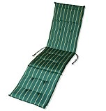 KMH®, Auflage für Relaxliege + Deckchair (tannengrün / gestreift) (#105036)