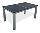 KMH®, Gartentisch mit 2 massiven Granitplatten! (mit polierter Oberseite) (150 x 90 cm) (#103051)