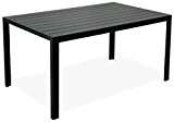 KMH®, Schöner schwarzer Holzimitat-Tisch "Tuco" (150 x 90) (#106036)