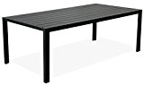 KMH®, Schöner schwarzer Holzimitat-Tisch "Tuco" (205 x 90) (#106132)