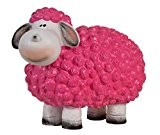 Knuffige Dekofigur Schaf pink mit besonders feinen Gesichtsdetails, Premiumqualität