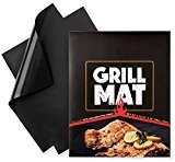 KOBWA BBQ Grill Matten-2er Set Antihaft Grillmatte Zum Grillen und Backen 100% Lebensmittelech Gas-BBQ Grill
