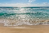 Komar Fototapete, 8-983, SEASIDE, 368x254cm türkis-blaues Meer, Strand, Sonne, Brandung, Wellen
