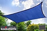 Kookaburra 4,0m x 3,0m Rechteck Blau Atmungsaktives Party-Sonnensegel (Strickgewebe 185g)