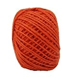 kraftz® - 50 m Jute Bindfäden Seil 2 mm Schnur Ball für Craft Scrapbooking Hochzeit Geschenkpapier Garten-Decor DIY Orange