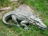 Krokodil Figur Tierfigur Garten Aligator Frostfest