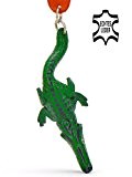 Krokodil Karl - kleiner Krokodil Schlüssel-Anhänger aus Leder, eine tolle Geschenk-Idee für Frauen und Männer im Krokodil-Zubehör, Alligator, Crocodile Dundee, ...