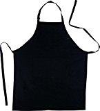 Küchenschürze - Grillschürze - Baumwolle schwarz