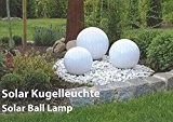 Kugelleuchte 3er-Set 30,25,25 cm Gartenkugel Solar LED Kugel