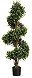 Künstliche meters (1.52 Buchsbaum Buxus Topiary, spiralförmig), echtes Holz, Truhe, für den Einsatz im Freien geeignet.
