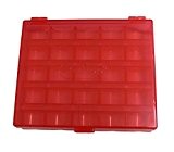 Kunststoff Spulenbox Platz für 25 Unterfadenspulen Farbe rot