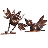 Kupferfiguren Spatzenpaar für die Dachrinne, 21 / 12 cm "Echt Kupfer Handarbeit" Dachrinnenfiguren, Dachschmuck, Hausschmuck