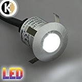 Kwazar Leuchte LED-5 Wandeinbauspot 0,5W - 30lm 230V IP65 Kaltweiss Stufenbeleuchtung Wandeinbauspots Treppenleuchte