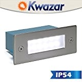 Kwazar Leuchte LED-7 Wandstrahler 1W 230V IP54 Kaltweiss inkl. Montagedose Stufenbeleuchtung Wandeinbauspots Treppenleuchte