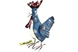 Kynast Metall Gartenfigur Hahn Gockel 39 cm Deko-Vogel blau