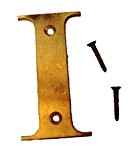 L - 5,1 cm Messing Buchstaben/Buchstabe - Haus Türschild - 2 nd Alphabet