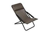 LAFUMA Liegestuhl Transabed Batyline Duo aus Stahl, schwarz, ca. 70 x 105 x 117 cm, Sitzfläche aus hochwertiger Textilene in ...