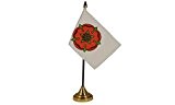 Lancashire 12 Red Rose Lancs Old White Desktop Tischdekoration Flagge Fahnen mit Gold-Party für Böden geeignet Konferenzen Office Display