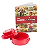 Landmann Hamburgerpresse selection American Burger Set mit Rezeptbuch, rot