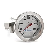 Lantelme 400 °C Grad Edelstahl Backofen / Holzbackofen / Ofen / Grill Thermometer mit Clip . Analog und Bimetall