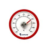 Lantelme 6256 Universal Thermometer - Mit Bimetall Federelement und Analoger Temperaturanzeige Kunststoff Farbe rot