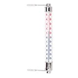 Lantelme Edelstahl Wiener Fensterthermometer mit Analoger Temperaturanzeige von - / + 50 °C - Haltearme drehbar