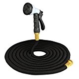 LAPOND Flexible Garden Water Hose with Durable Latex Brass Hose fittings and Professional Spray Gun Tap to Pressure Washer Suitable ...