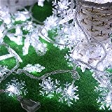 Layout Schneeflocke führte Weihnachtsbeleuchtung festliche Geburtstagsfeier String Lichter im freien Dekorationen, Schneeflocken 10m, 100