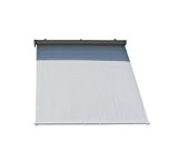 Leco Sonnenrollo B 200 cm, Aluminium, Kunststoffgewebe, weiß / grau